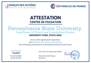 Diploma in French Professional Studies