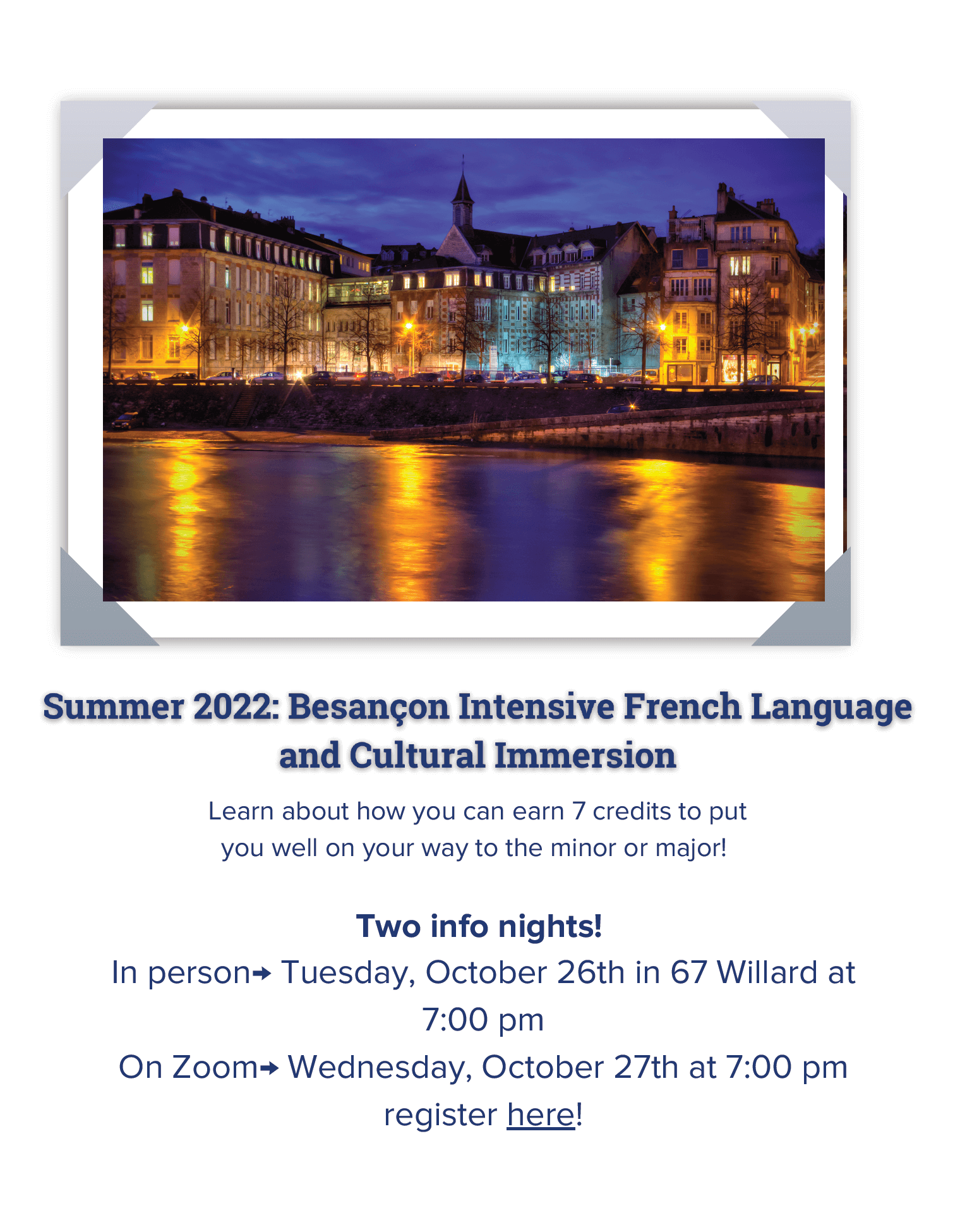 Besançon Intensive French Language and Cultural Immersion